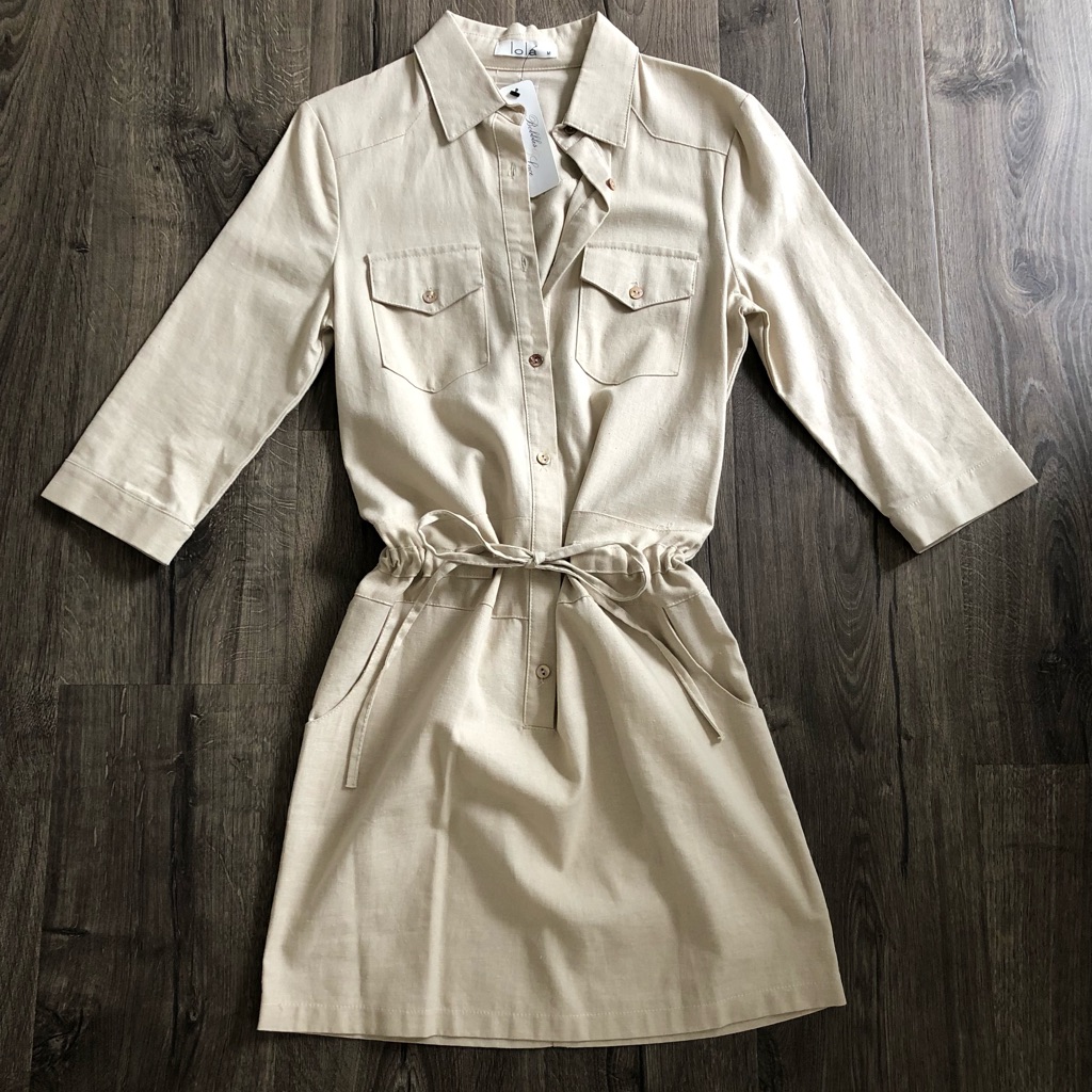 Collared Drawstring Dress